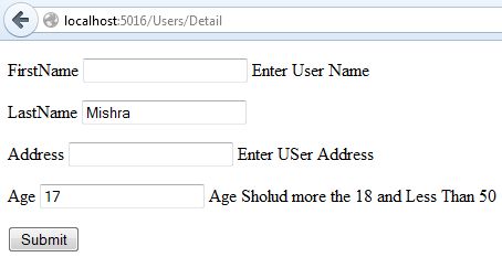 Display Validation Message